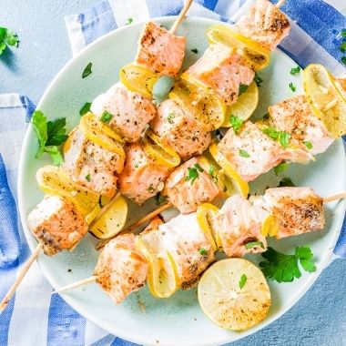 Brochette de saumon