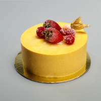 Gateau mousse a la mangue