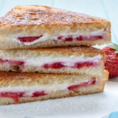 Sandwich au mascarpone et fraises